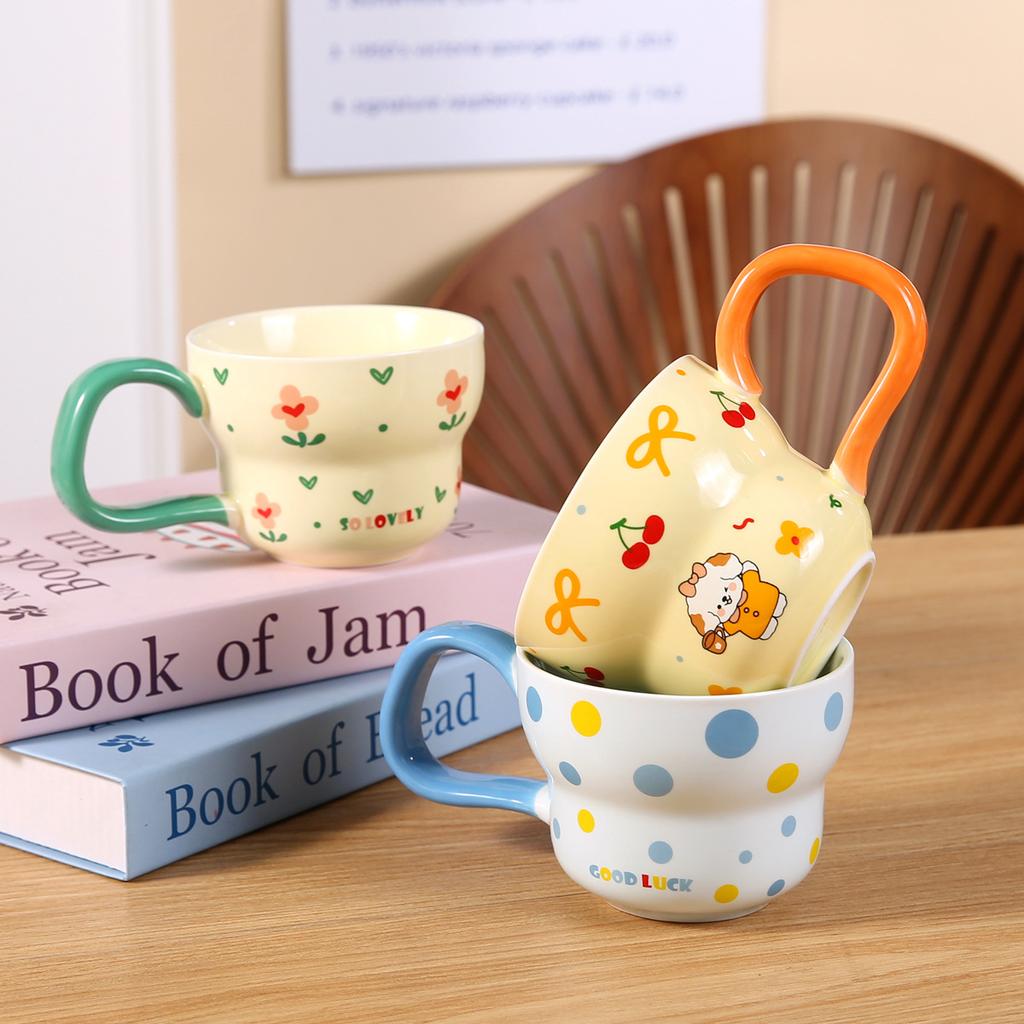 Cute Animal Mugs Household Ceramic Cups  High Appearance Level Couple Drinking Cups  Birthday Gifts and Souvenirs