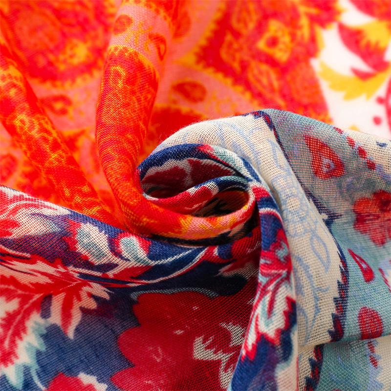 Ευρωπαϊκό και Αμερικανικό Ρετρό Τοτέμ Αντιθετικό Φουλάρι Καλοκαίρι Νέο Αντηλιακό Αντιθετικό Σάλι Γυναικείο