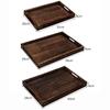 Decorate Tray Rectangular Wooden Tray Wooden Retro Style Wood Storage Tray Tea Tray Home Kitchen