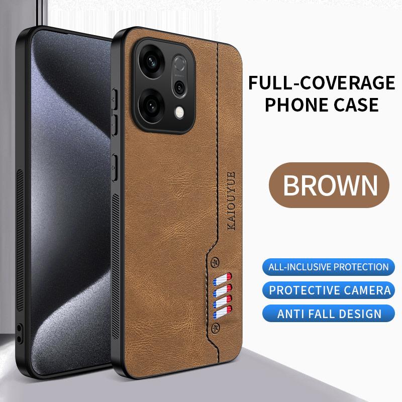 Light Luxury Sheep Nappa Leather Phone Case For OPPO Reno14 Shockproof and Drop-resistant For OPPO Reno14 Pro Protect Back Cover
