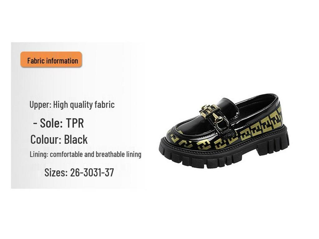 Mädchen Lackleder Slipper - Frühling 2025: Schwarze Slipper Modische Studentenschuhe