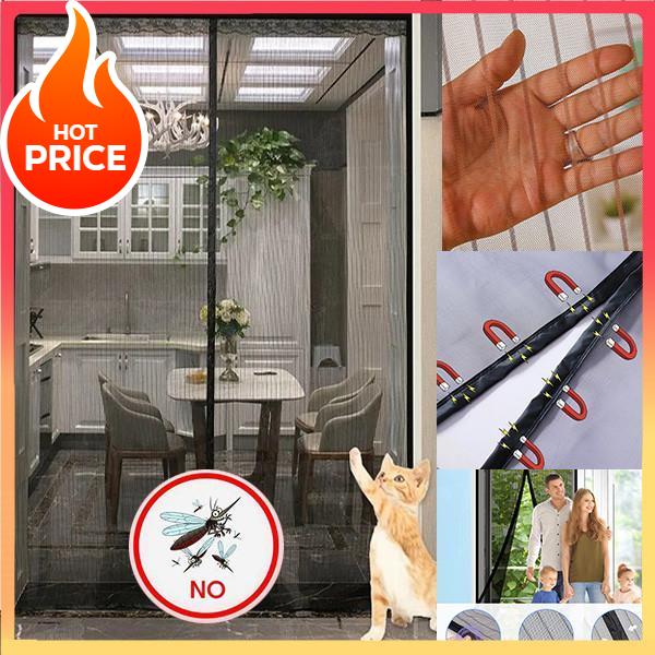 

2025 New Summer Door Screen Net Anti Mosquito Insect Fly Bug Curtains Net Magnet Door Screen Kitchen Curtains Magnet Door ScreenNet 70x200 cm чорний