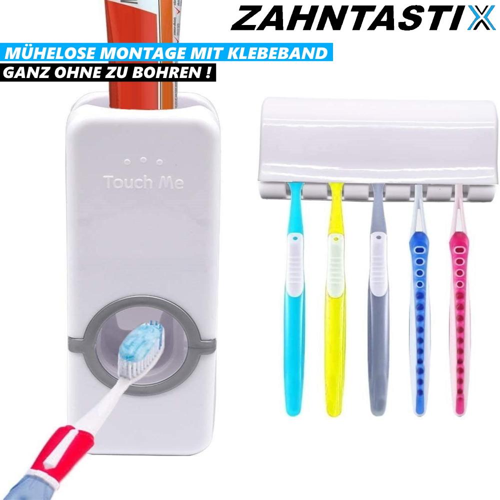 ZAHNTASTIX Dávkovač zubní pasty Automatický dávkovač zubní pasty Držák na zubní kartáčky
