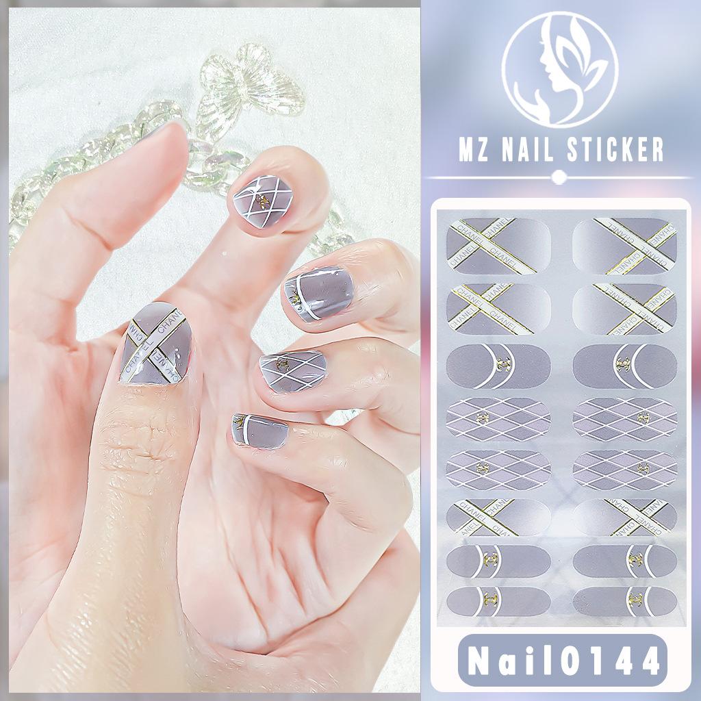 Nail16 Refers To Stereoscopic White Ultra Thin Non-trace Gel Nail Oil Film Popular Color Temperament Sweet Cool Wind Nail Art Sticker