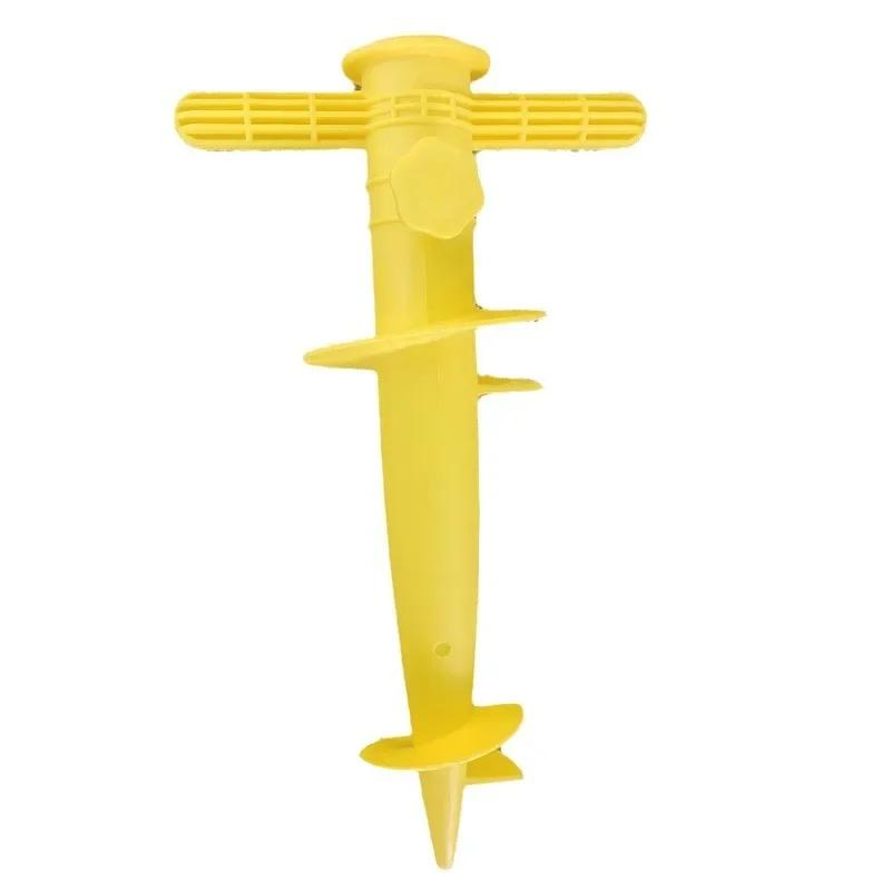 1PC Beach Plastic Ground Plug Spiral Plastic Umbrella Base Beach Umbrella Anchor Base Adjustable Sand Fixation Tool