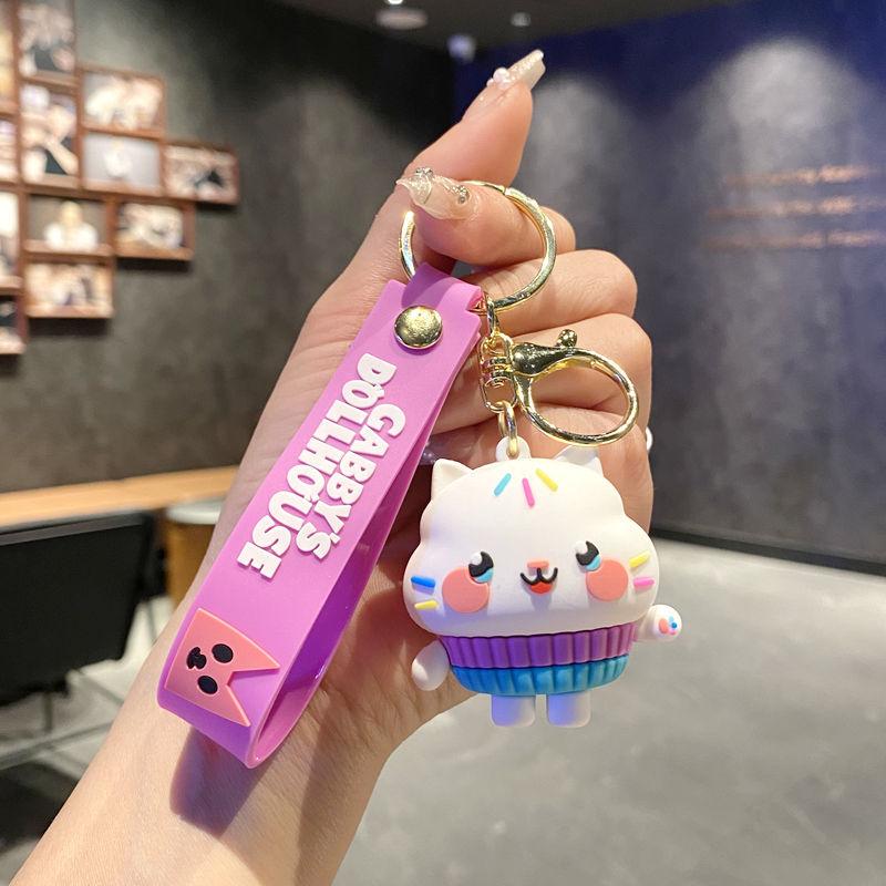 Creative Cartoon Rainbow Horse Unicorn Keychain Female Cute Ins Key Chain Student Schoolbag Pendant Small Gift