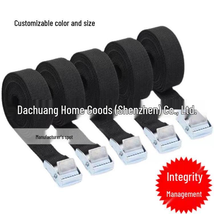 Zinc Alloy and Iron Buckle Strapping Bands for Luggage and Pallets Black 20mm x 0.5m