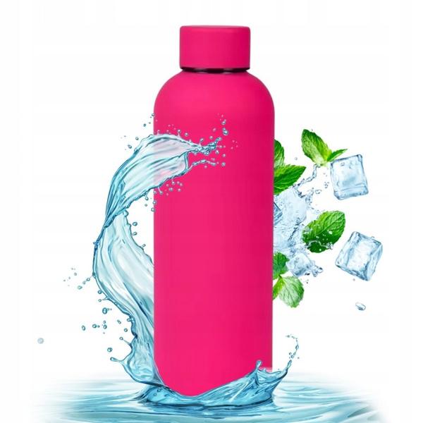 Ecarla Bidon Ze Stali Nierdzewnej, Butelka Termiczna 500Ml Fuksja Bd46F