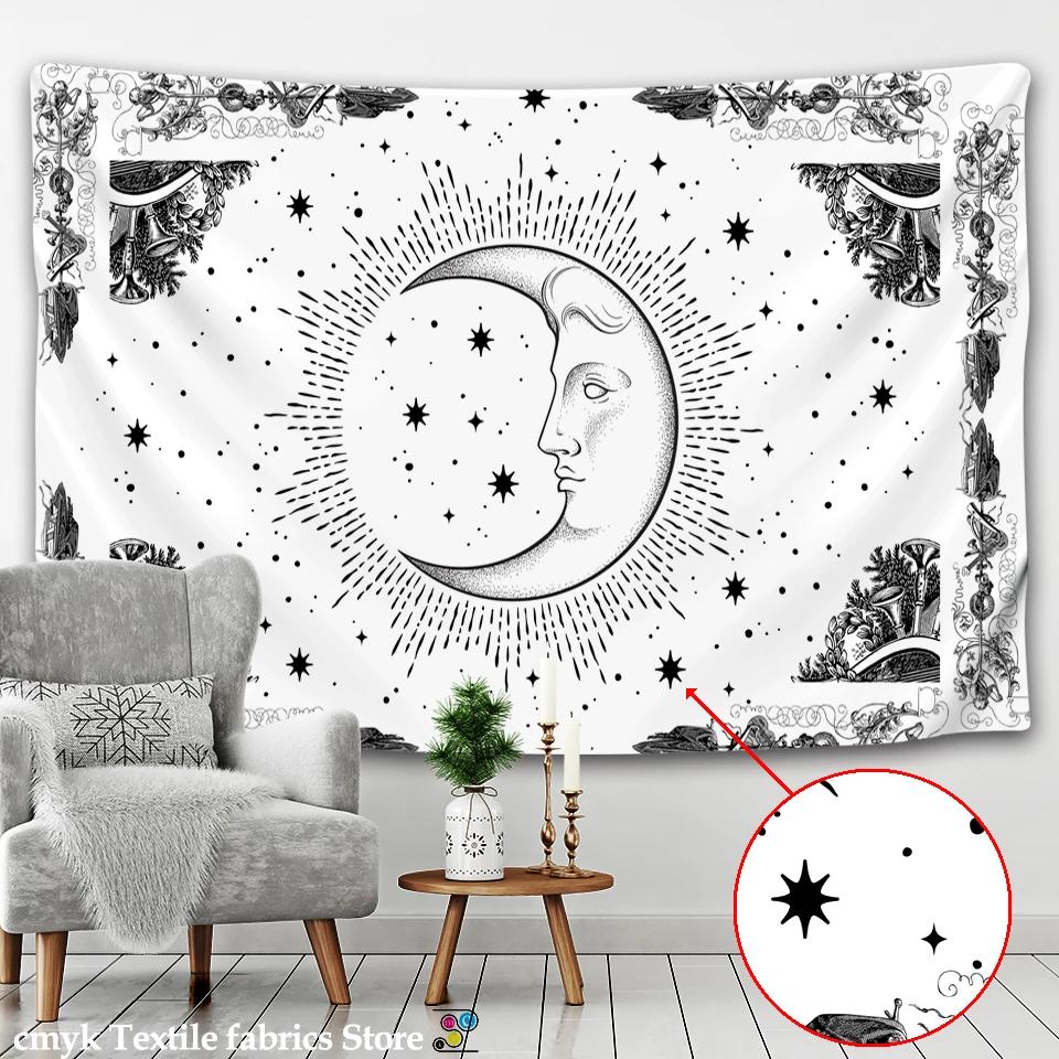 Celestial Sun and Moon Tapestry  Mystical Art for Living Room Decor Boho Style Enhance Your Space with Cosmic Vibes