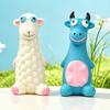 Indestructible Chew Toys for Dogs Latex Animal Dog Toy, Squeaky Cute Cartoon Massage Gums Cattle Sheep, Teeth Cleaning Toy Aggressive Chewers