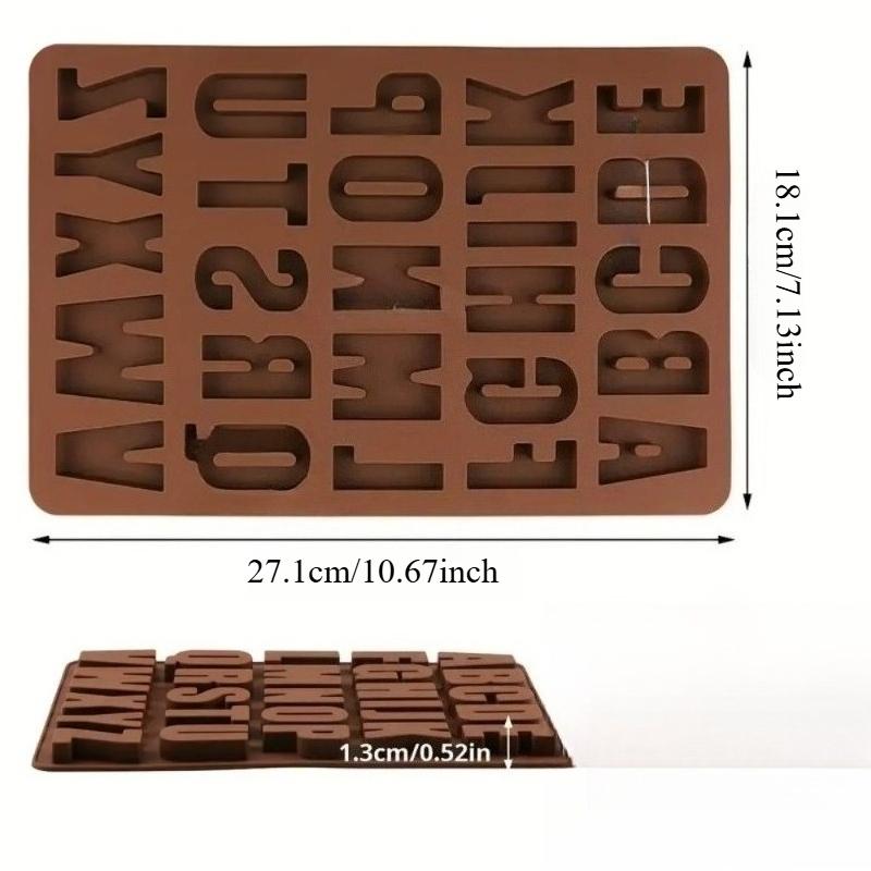 Nonstick Food Grade Silicone 26 Letters Alphabet Cookie Chocolate Mold Ice Cube Tray Multifunctional Baking Tool for Kitchen Use