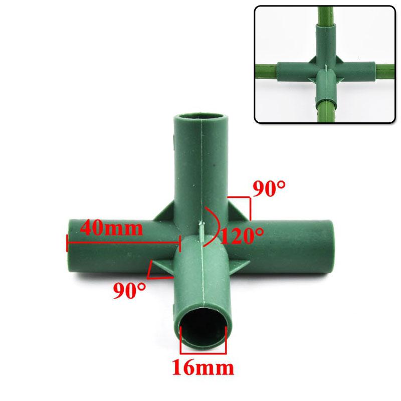 10-30Pcs 16mm Plants Support Connectors ,2/3/4/5-way Garden Greenhouse Bracket Rod Joints Frame Building Fixed Accessories DIY