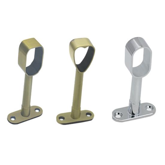 2 st Legering Garderobstång Takmonterat Fäste Klädstång Hållare Spak Fläns