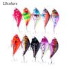 6pcs HENGJIA Crankbait with Rattles 7.5cm 12g Quality Plastic Fishing Bait Bass Pike Jerkbait 6pcs