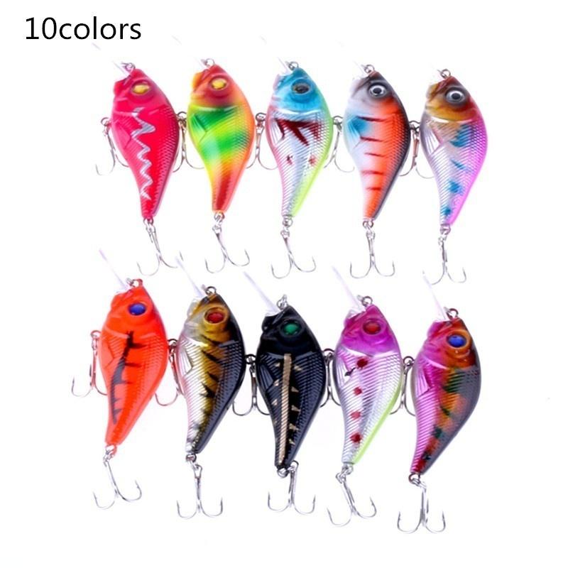 6pcs HENGJIA Crankbait with Rattles 7.5cm 12g Quality Plastic Fishing Bait Bass Pike Jerkbait 6pcs