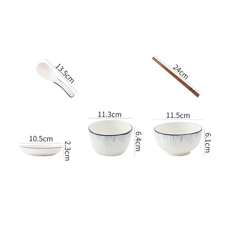 Kom- en Bordenset Eenvoudig Luxe Housewarming Keramisch Servies Eetkom- en Bordencombinatie Servies voor Koppels