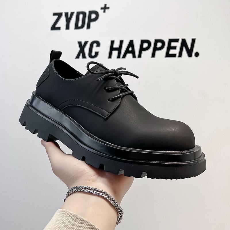 

2024 Spring Men s Suede Fashion Work Boots with Thick Sole, Round Toe Martin Style, Model 58357-A 44 чорний