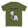 Novelty Nagi Seishiro Blue Lock T-Shirts for Men Round Collar Pure Cotton T Shirts Short Sleeve Tee Shirt Unique Tops