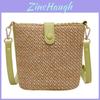 Minimal kontrastierendes Farbdesign Damen Lässige Grasgewebte Tasche für Damen Mit Nahtdetails Und Täglichem Gebrauch
