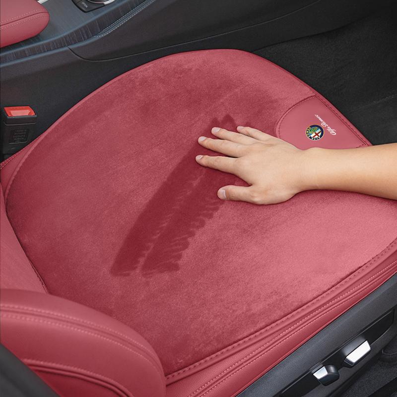 BBDL1 For Alfa Romeo Car Seat Cover Winter Warmth Plush Auto Cushion Accessories For Alfa Romeo 156 159 147 4C 8C 166 Giulia Giulietta