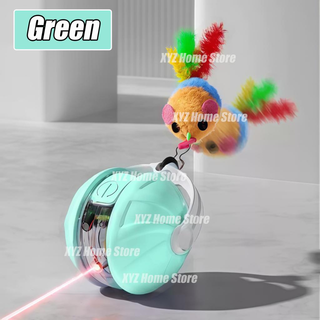 Upgraded Cat Interactive Ball Toys Infrared Automatic Rolling Ball Tail Rechargeable Smart Pet Toy Cat Training Imitate Mouse