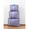 1PC foldable moving bag Large capacity woven bag snakeskin bag Waterproof portable mobile bag blue