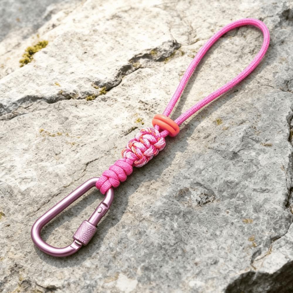 Braided Rope Water Bottle Lanyard Zinc Zinc Alloy Carabiner Hook Essential Key Chain Lanyard Mountaineering