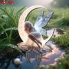 Moonlight Fairy, 2D Flat, Acrylic, Garden Pile Signage, Suitable for Courtyard, Lawn, Holiday Party Decoration, Garden, Christmas, Gifts