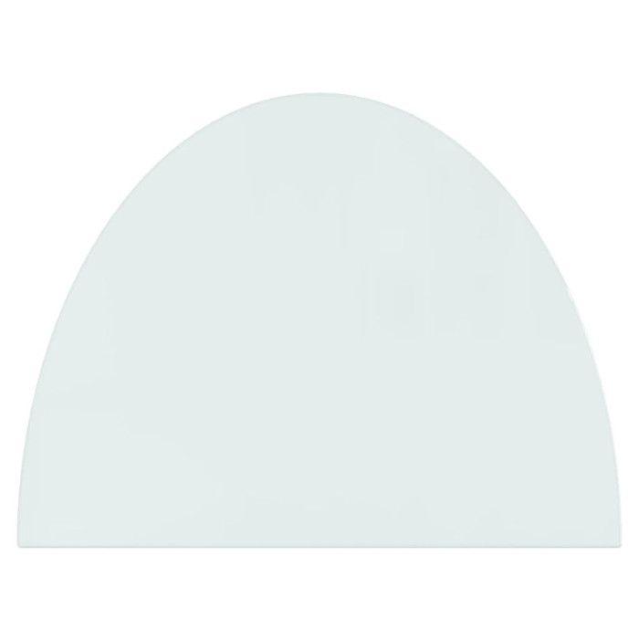 VidaXL Plaque de verre de cheminée Demi-rond 800x600 mm 324110