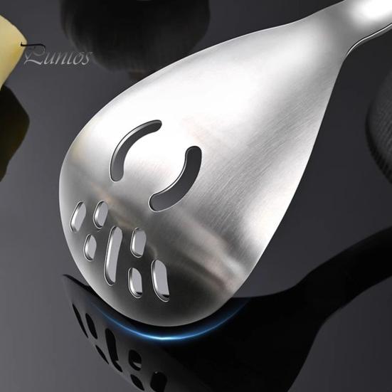 Durable Stainless Steel Grater Slotted Spoon with Bottle Opener & Ginger Grater, Fine Tooth Kitchen Accessory Manual Grinder for Puree Paste,