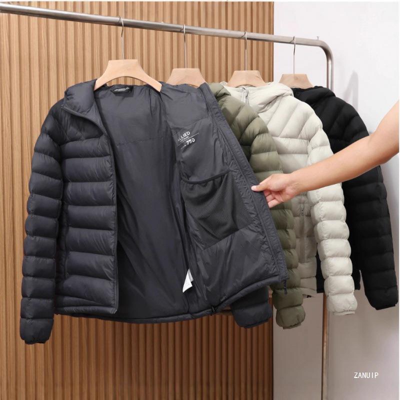 2025 Autumn/Winter Gold Label Men's Lightweight Tech P Hooded Jacket - Windproof, Water-Repellent, Warm Cotton