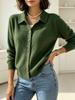 Knitted Cardigan, Button Up Women's Sweater, Outerwear, Autumn and Winter New Styles, Solid Color, Casual, Fashionable Women's Clothing