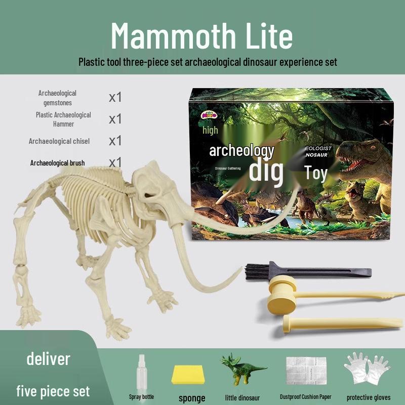 Dinosaur Fossil Excavation Toy - Gem and Skeleton Treasure Hunt for Kids