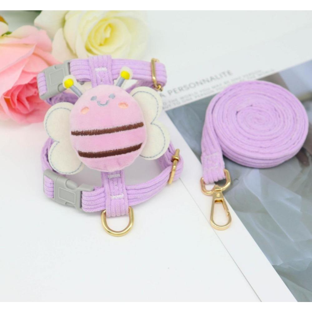 

Pet lightweight chest dog, small bee chest, strap, dog walking leash, dog going out leash, medium and small dog chest 1.2m S [Recommended 2-2.5kg]