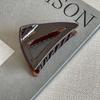 1PC Chocolate, Acetate, Grab Clip, Hair Clip, Female, Back of Head, Hair Grip, Premium, Shark, High Quality, Four Seasons