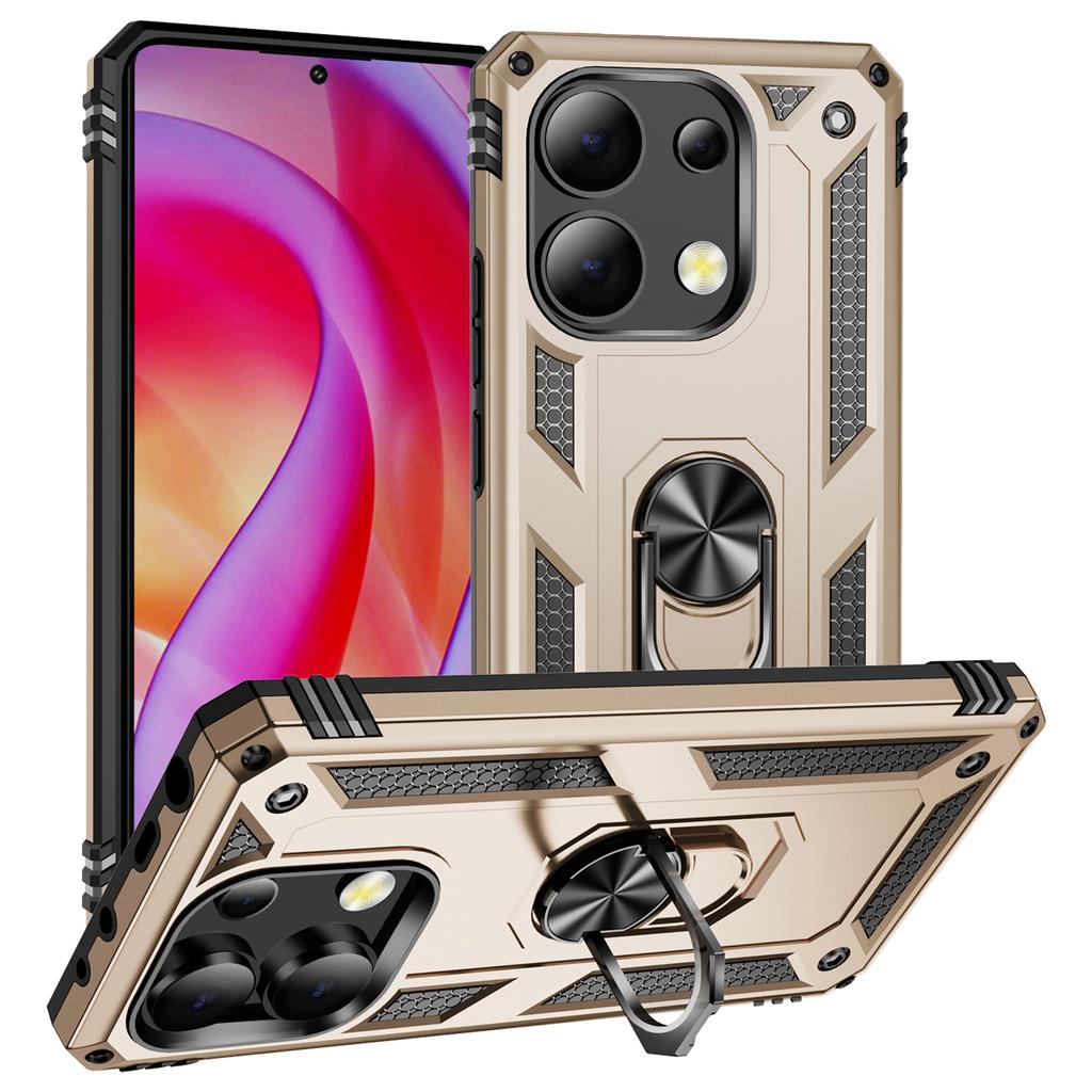 Do Xiaomi Redmi Note 13 4G Etui PC+TPU Wstrząsoodporne etui na telefon z podstawką