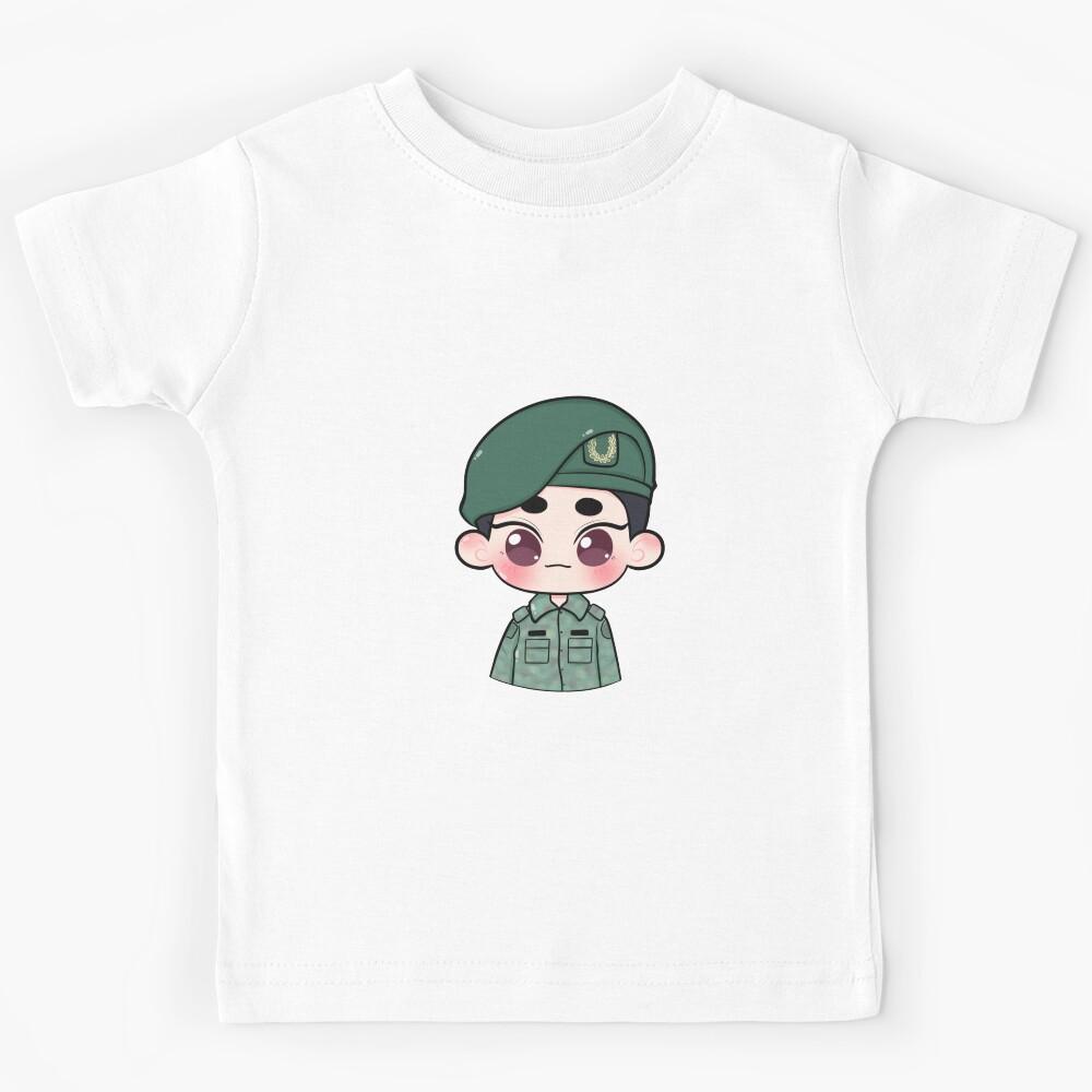 Exo Xiumin in military uniform Kids T-Shirt 100