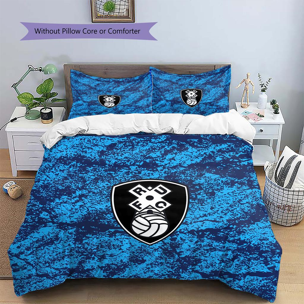 Rotherham United F.C.  Pattern Bedding Quilt Set  Home Decoration  Gift (1 * duvet cover + 2 * pillowcase  without core)