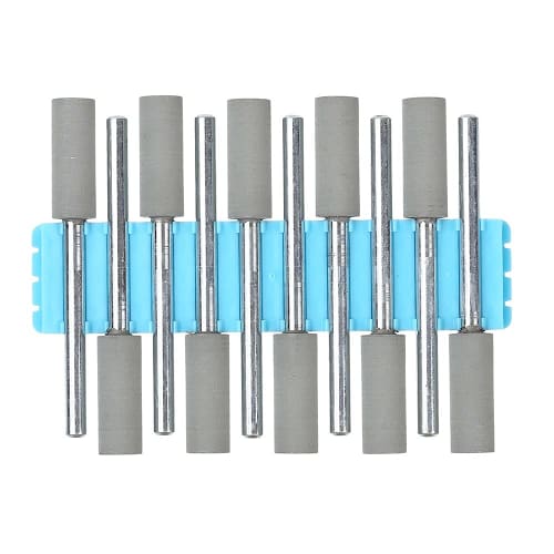 Daitec Japan High-Durability Rubber Grinding Stones, 9XX, 6 X 17 X 3mm Shaft, Pack of 10, Cylindrical, for Grinding and Finishing, Shafted, High-Dura