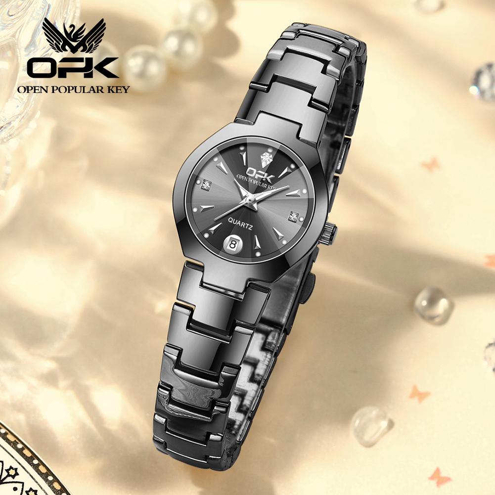 OPK 8105 Classic Luxury Men Women Watches Waterproof Luminous Fashion Quartz Wristwatch Trendy Original Stainless Steel Watch
