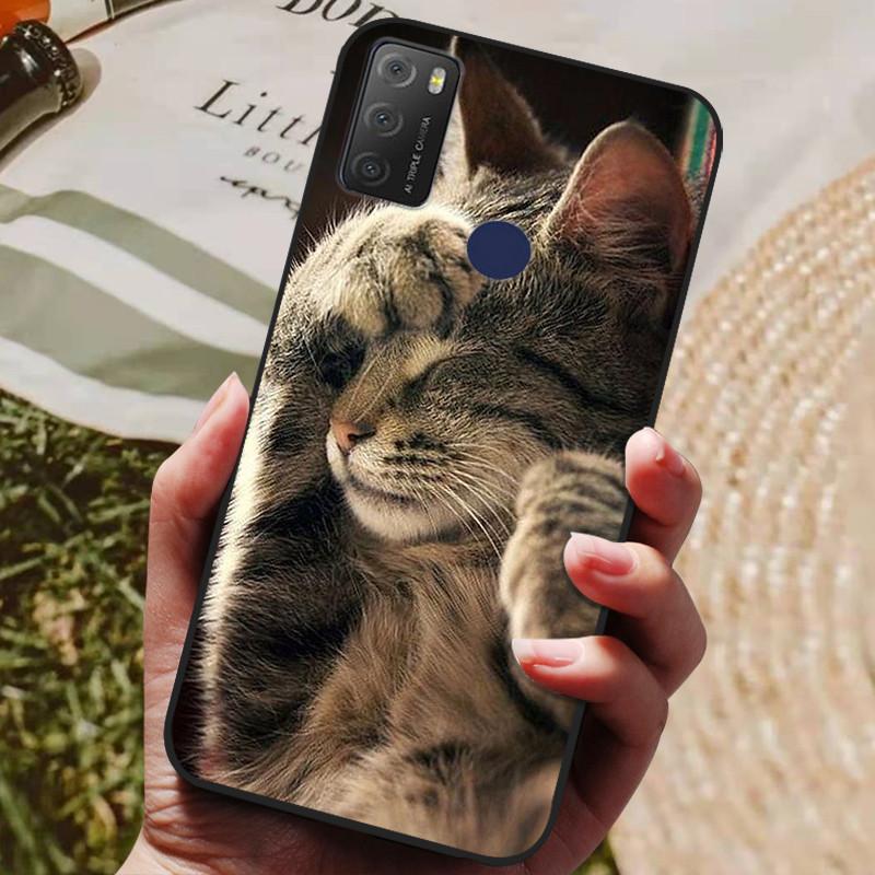 For TCL 20Y 20E 6125F Case Silicone Soft TPU Phone Cover for TCL 20Y 6156D Case Bumper for TCL20Y TCL20E Flower Animals Coques