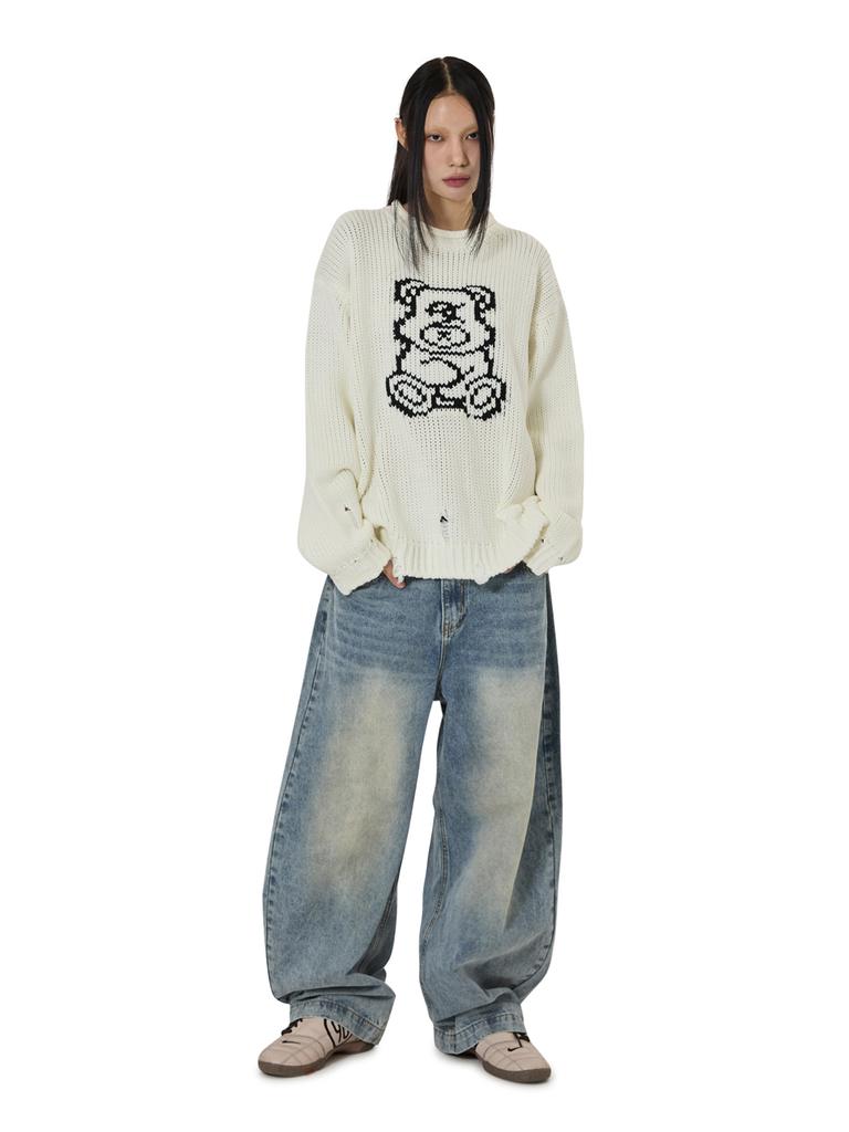 OHY Dolly Destroyed Knit - White