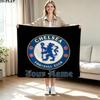 1PC Chelsea F Custom Name Patterned Flannel Blanket Suitable For All Seasons for Home Decor Warmth and Comfort Gifts Holiday Present