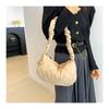 IELGY Summer All-Match Cross-Body Underarm Dumpling Bag Large-Capacity Commuter One-Shoulder Cotton Clothes Bag