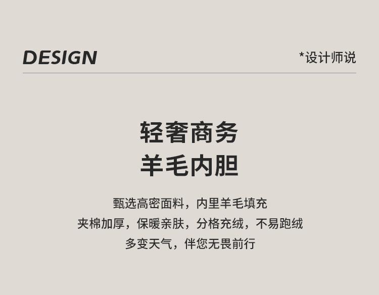 [Wool Inner Tank] Autumn and Winter Simple Business Classic Collar Jacket Men's Cotton Jacket Thickened Cotton Coat Cotton Jacket