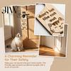 Pet Shop Door Sign Cat Warning Handle Sign, Wooden Cartoon Hanging Reminder, Escape Prevention Safety Knob Hanger, for Bedroom And Entryway Doors Cafe