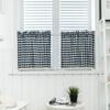 Japanese Curtains Korean-Style Dyed Plaid Small Curtains Lace Lace Finished Rod Curtains