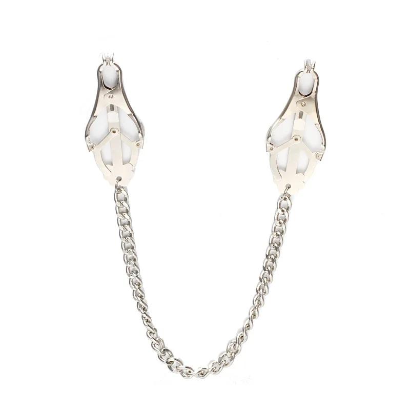 Sexy flirt Nipple Clamps Labia Breast Nipple Clamps With Chain Clips Slave Bdsm Fetish Erotic Toys Sex Tool For women Adult Game