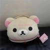 Neuer süßer Rilakkuma Bär Mädchen Plüsch Elliptische Stereoskopische Kosmetiktasche Tragbare Aufbewahrungstasche Süßer Cartoon Einfacher Bär Bär Aufbewahrung W