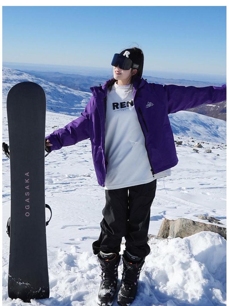 Unisex Purple Ski Suit Set -40℃ Cold Protection, Autumn/Winter Mountaineering Jacket